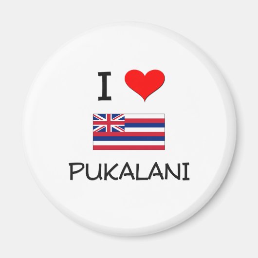 Ik hou van PUKALANI Hawaï Magneet (Voorkant)
