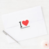 Ik hou van pulmonologie vierkante sticker (Envelop)