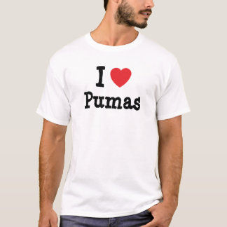 Ik hou van Pumas-hart op maat T-shirt
