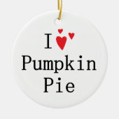 Ik hou van Pumpkin Pie Keramisch Ornament (Voorkant)