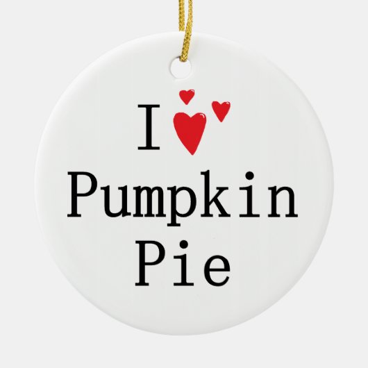 Ik hou van Pumpkin Pie Keramisch Ornament (Voorkant)