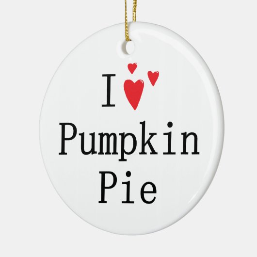 Ik hou van Pumpkin Pie Keramisch Ornament (Links)