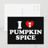 Ik hou van Pumpkin Spice Briefkaart (Voorkant / Achterkant)