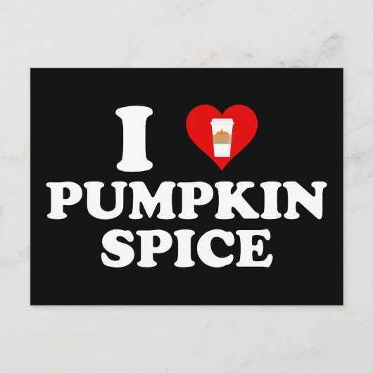 Ik hou van Pumpkin Spice Briefkaart (Voorkant)