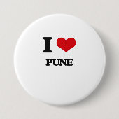 Ik hou van Pune Ronde Button 7,6 Cm (Voorkant)