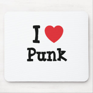 Ik hou van Punk hart op maat Muismat