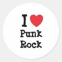 Ik hou van Punk Rock hart op maat gepersonaliseerd