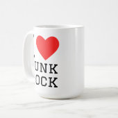 Ik hou van punk rots koffiemok (Voorkant links)