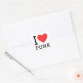Ik hou van punk vierkante sticker (Envelop)