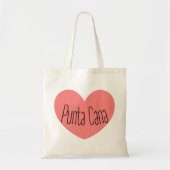 Ik hou van Punta Cana roze hart Tote Bag (Voorkant)