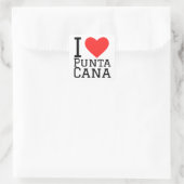 Ik hou van punta cana vierkante sticker (Tas)
