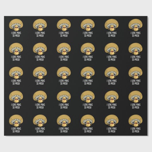 Ik hou van Puntstip, zo smerig Funny Mushroom Pun  Cadeaupapier (Vlak)