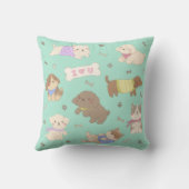 Ik hou van Puppies illustratie Kussen (Achterkant)