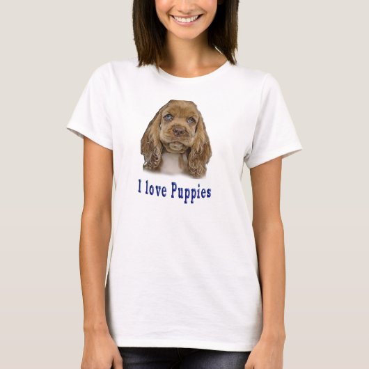 Ik hou van puppies t-shirt (Voorkant)