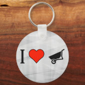 Ik hou van Pushing A Wheelbarrow Sleutelhanger (Voorkant)
