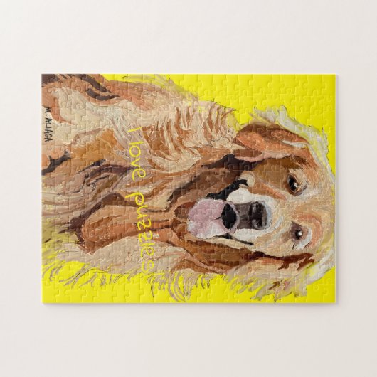 Ik hou van puzzels, mooie honden en vun legpuzzel (Horizontaal)