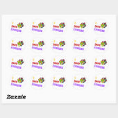 Ik hou van puzzels ronde sticker (Vel)