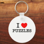 Ik hou van puzzels sleutelhanger (Voorkant)