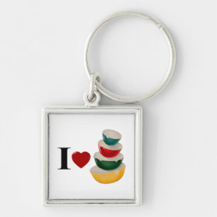 Ik hou van Pyrex Sleutelhanger