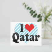 Ik hou van Qatar Briefkaart (Staand voorkant)