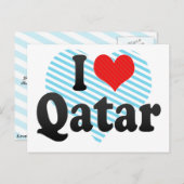 Ik hou van Qatar Briefkaart (Voorkant / Achterkant)