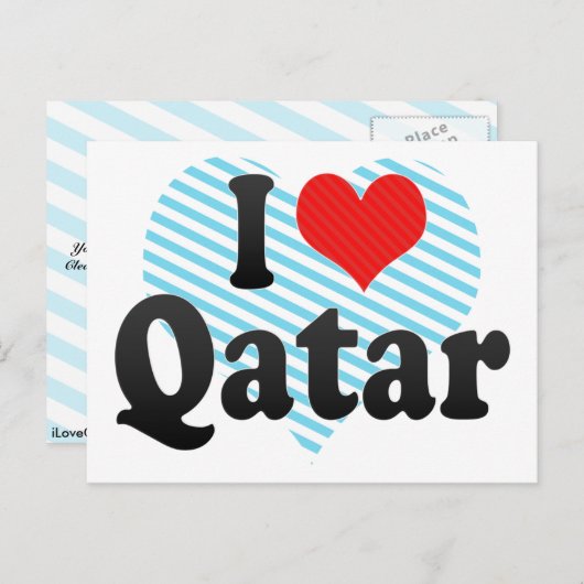 Ik hou van Qatar Briefkaart (Voorkant / Achterkant)