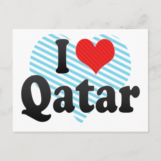 Ik hou van Qatar Briefkaart (Voorkant)