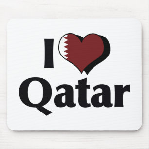 Ik hou van Qatar Flag Muismat