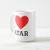 Ik hou van Qatar Koffiemok (Voorkant links)