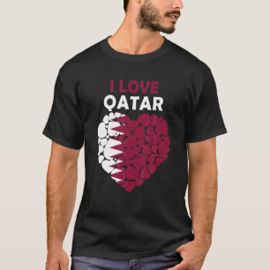 Ik hou van Qatar trots om Qatarese vlag Qatar te w T-shirt
