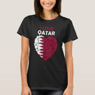 Ik hou van Qatar Trots om Qatari Vlag Qatar te zij T-shirt