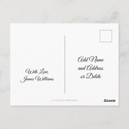 Ik hou van Qatar Typography Cute Heart in Text Briefkaart (Achterkant)