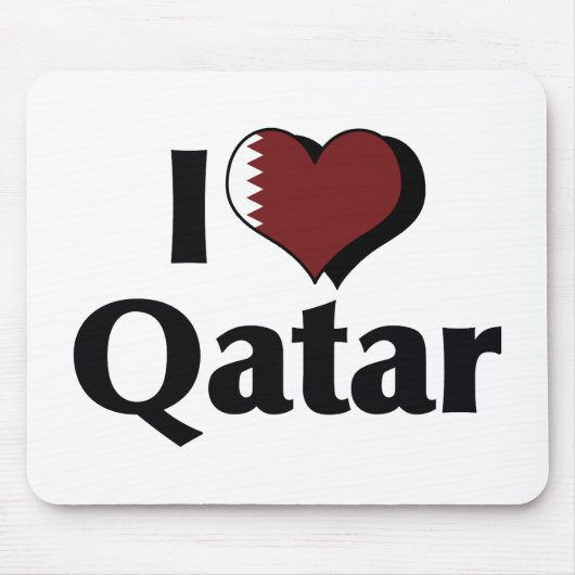 Ik hou van Qatar-vlag Muismat (Voorkant)