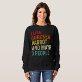 Ik hou van Quacker Parrot, en misschien 3 mensen h Trui (Voorkant volledig)