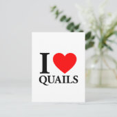 Ik hou van Quails Briefkaart (Staand voorkant)