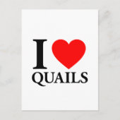 Ik hou van Quails Briefkaart (Voorkant)