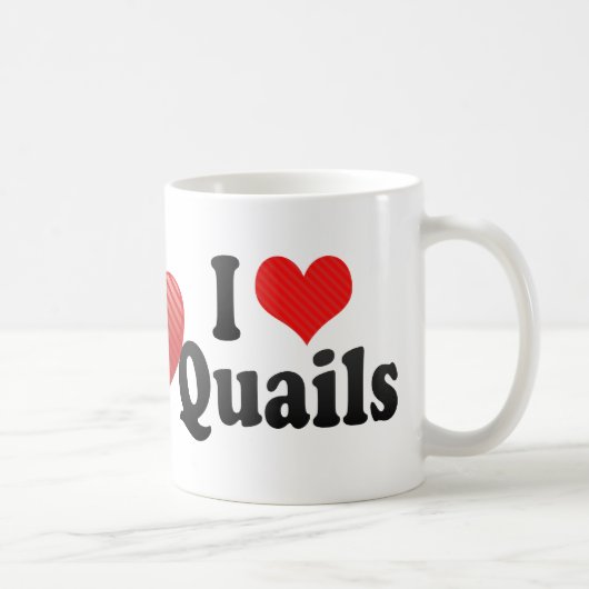 Ik hou van Quails Koffiemok (Rechts)
