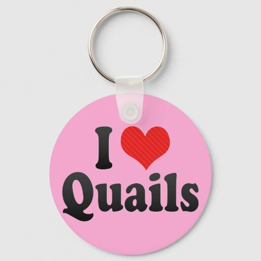 Ik hou van Quails Sleutelhanger (Voorkant)