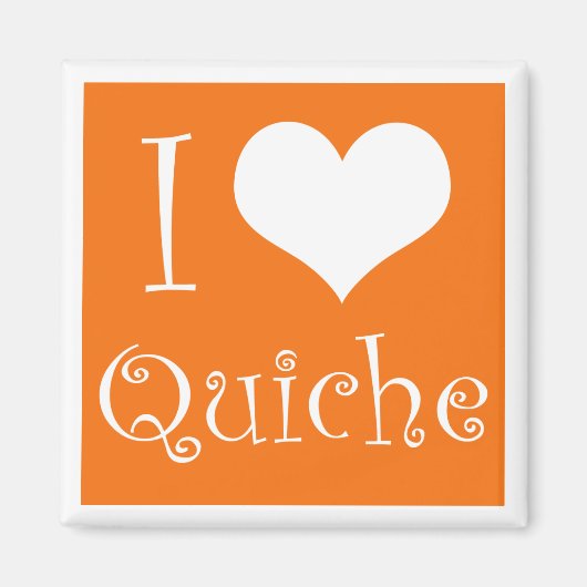 Ik hou van Quiche Magnet (Voorkant)