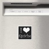 Ik hou van Quiche Magnet in zwart (Insitu (Vaatwasser))