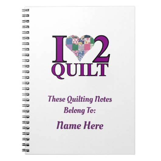 Ik hou van Quilt - Notitieboek (Voorkant)