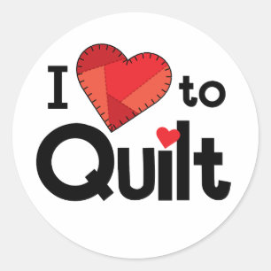 Ik hou van quilten sticker – Cute cadeau voor quil