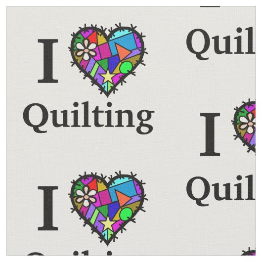 Ik hou van quiltstof stof (Close Up)