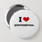 Ik hou van Quintessessenvrij Ronde Button 4,0 Cm (Voorkant /achterkant)
