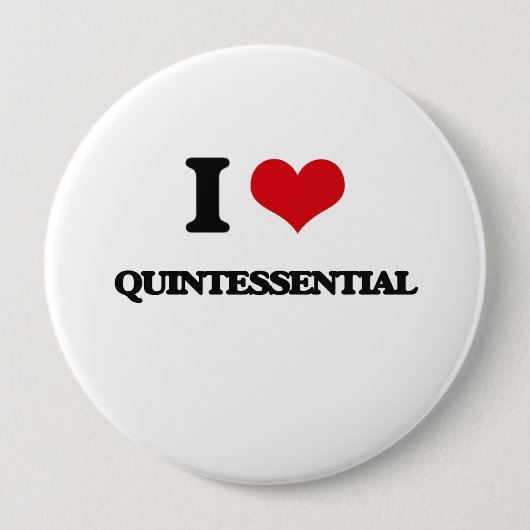 Ik hou van Quintessessenvrij Ronde Button 4,0 Cm (Voorkant)