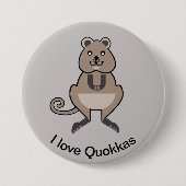 Ik hou van QUOKKAS - Marsupial - Aussie - Ronde Button 7,6 Cm (Voorkant)