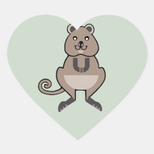 Ik hou van QUOKKAS - Wildlife - Marsupial - Hart Sticker