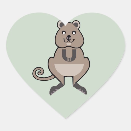 Ik hou van QUOKKAS - Wildlife - Marsupial - Hart Sticker (Voorkant)