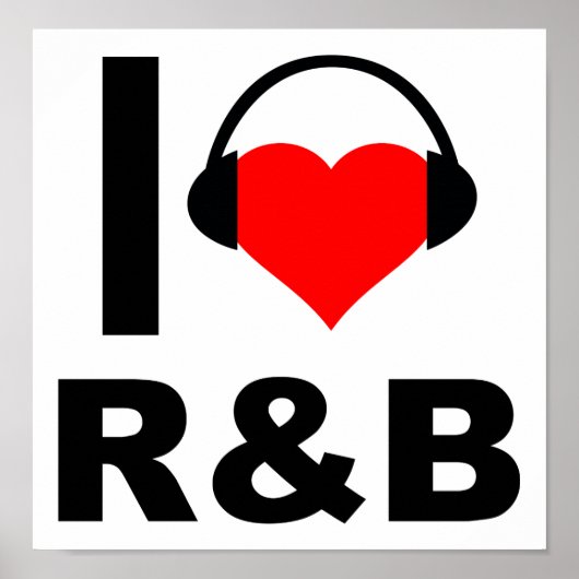 Ik hou van R&B Grappige Poster (Voorkant)
