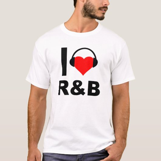 Ik hou van R&B Grappige T-shirt (Voorkant)